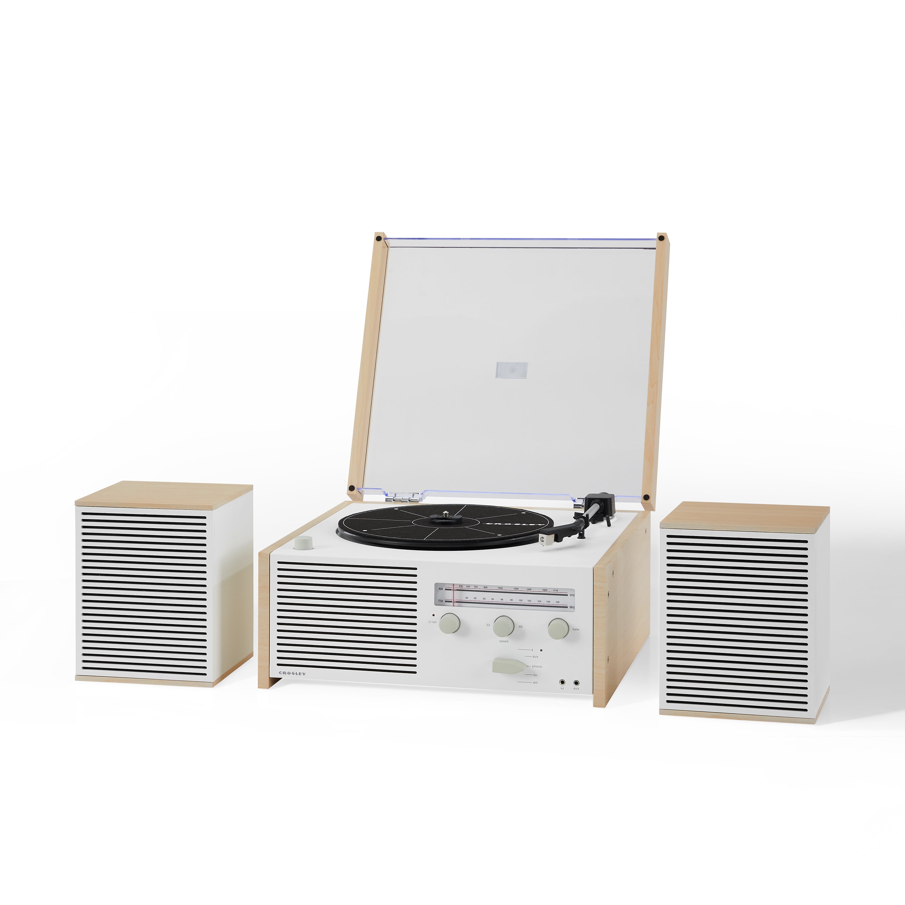 Vinyl Record Player with Speakers and Bluetooth Turntable N740