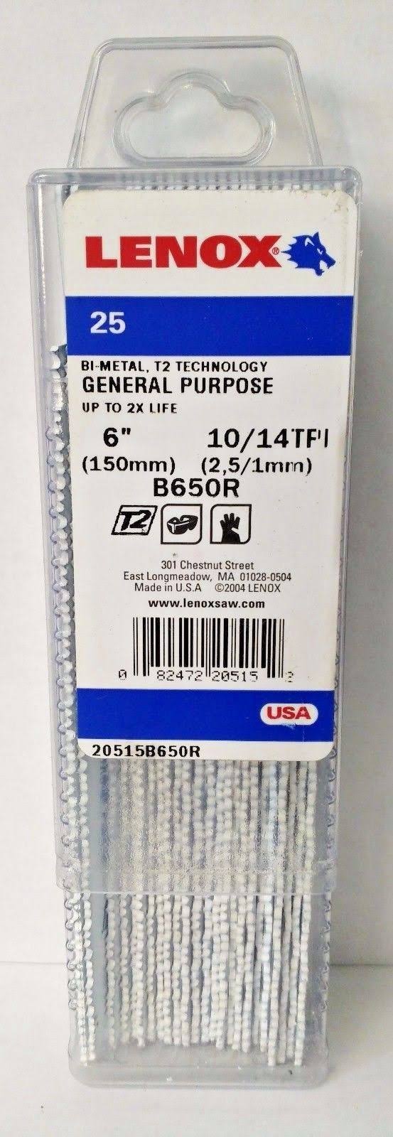 25 Pk 6 in Reciprocating Saw Blade E46570