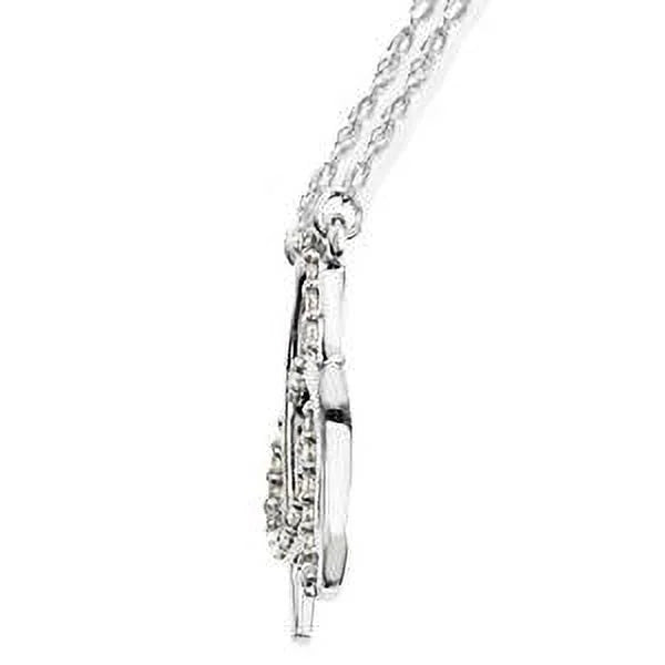 1/4ct Diamond Initial Pendant 18" Necklace 14K White Gold E66381
