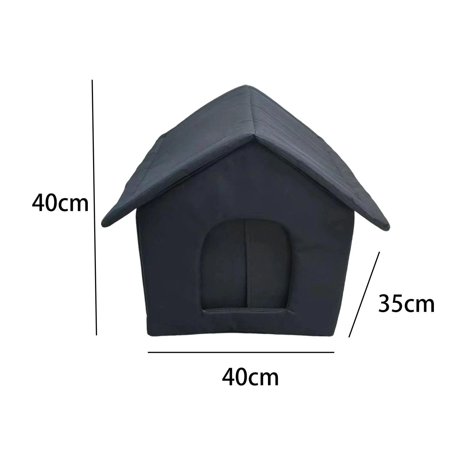 Waterproof Outdoor Cat House Tent Shelter for Winter 40cmx35cmx40cm U39978