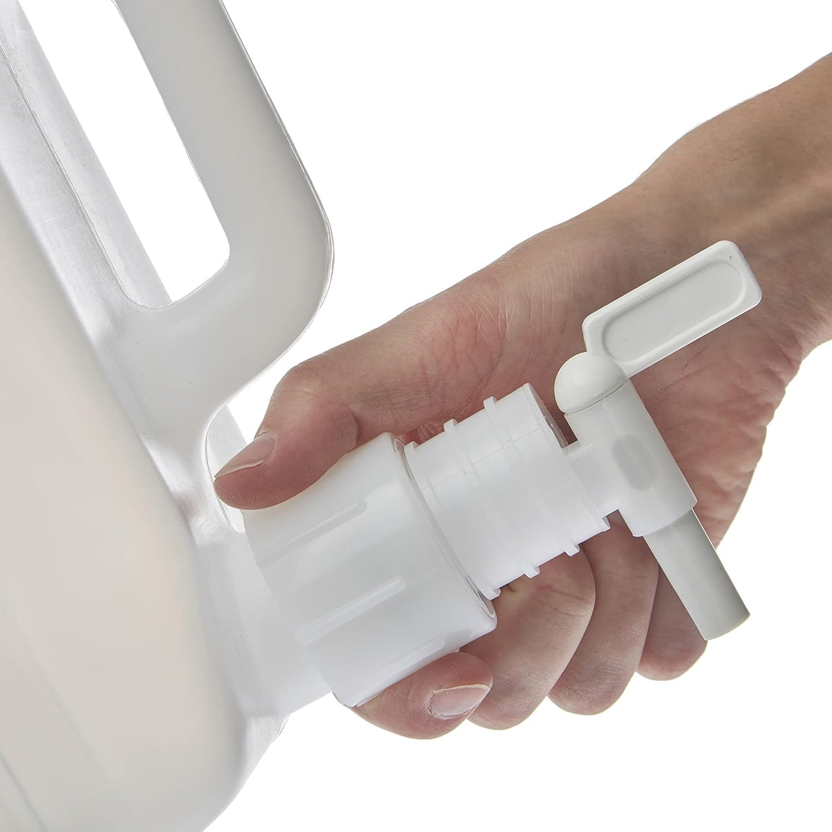 2.5 Gallon Plastic Dispenser Carboy with Spigot, HDPE, Natural, 4 Pack L74136