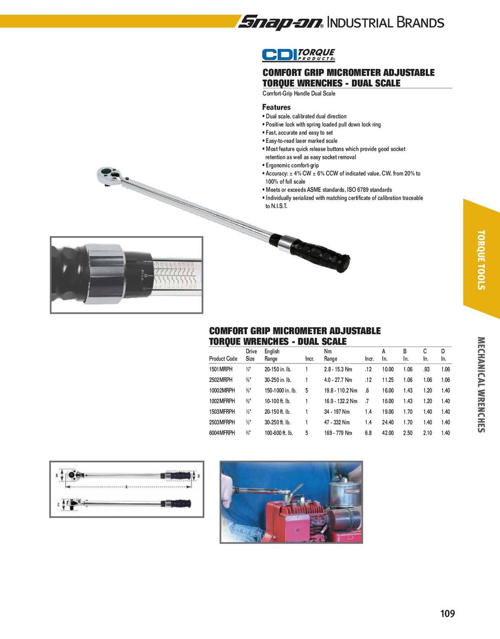 1/4-Inch Drive Adjustable Micrometer Torque Wrench C29328
