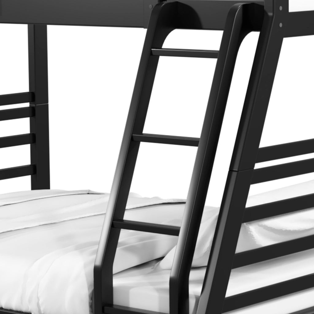 Dark Walnut Solid Wood Bunk Bed Set Q53260