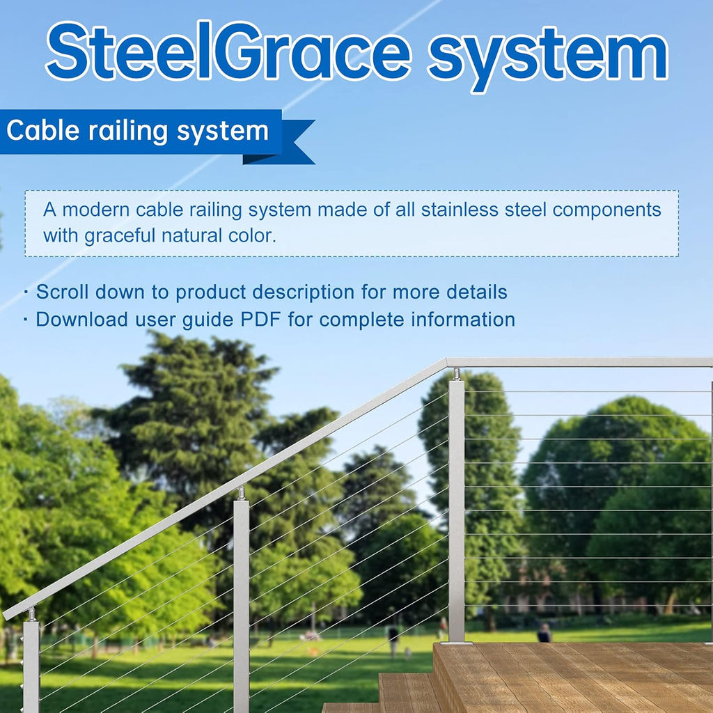 Stainless Steel Brushed Cable Railing Post Z90737