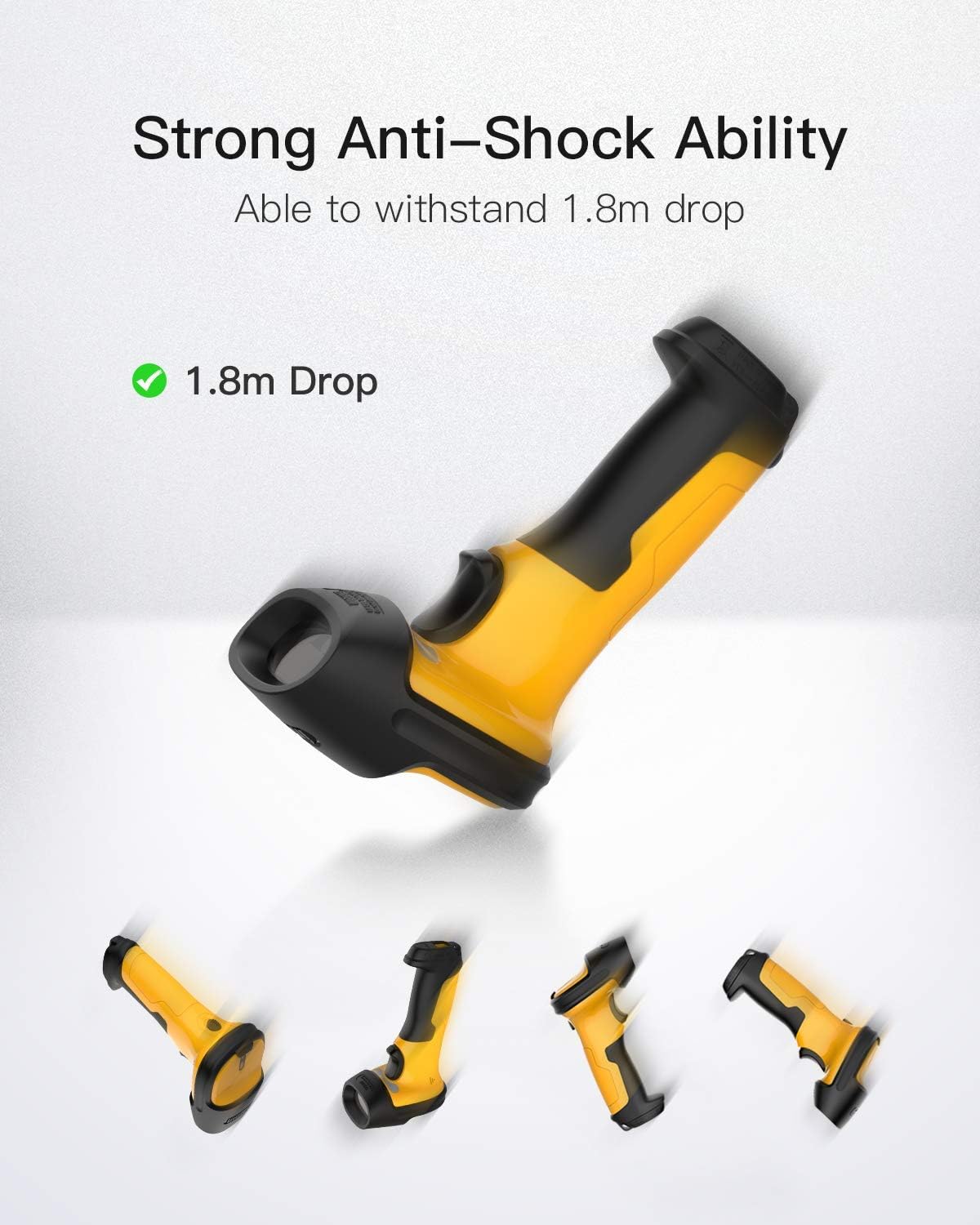 Wireless Barcode Scanner, 2.4 GHz, 2600mAh, 60M Range, Pack of 2 T67645