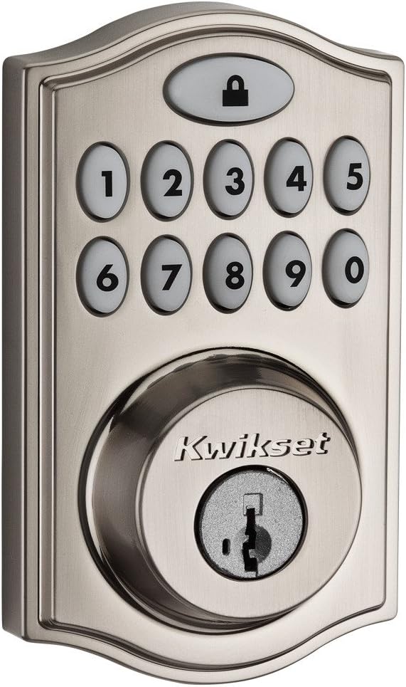 Smart Lock Keypad Electronic Deadbolt Door Lock With SmartKey Security and Z-Wave Plus, Satin Nickel M43555