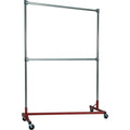 Red Double Rail Garment Rack Z334