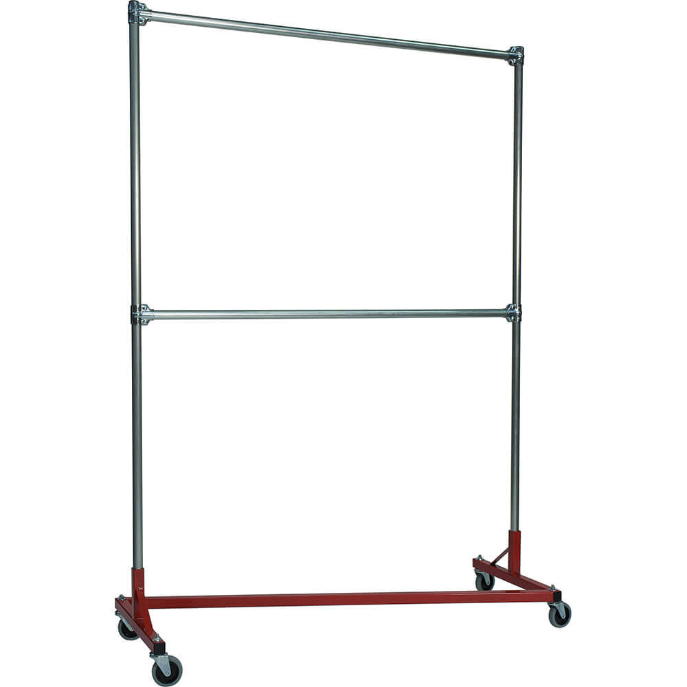 Red Double Rail Garment Rack Z334