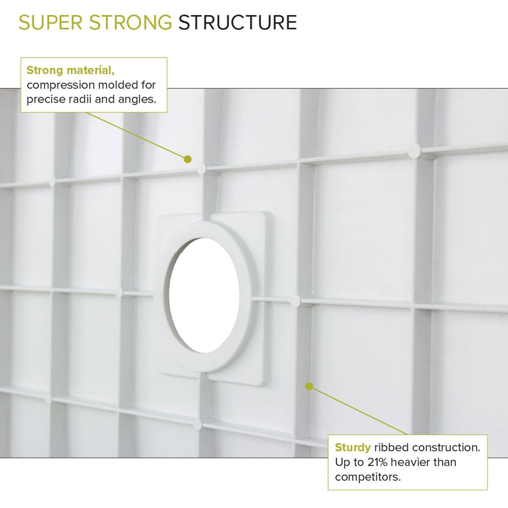 Cameo Single Threshold Shower Base with Center Drain D14283