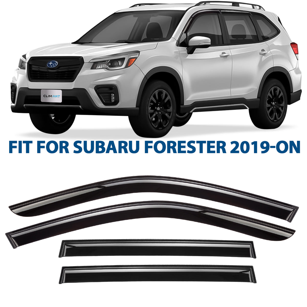 4 pcs Dark Smoke Window Deflectors A392200