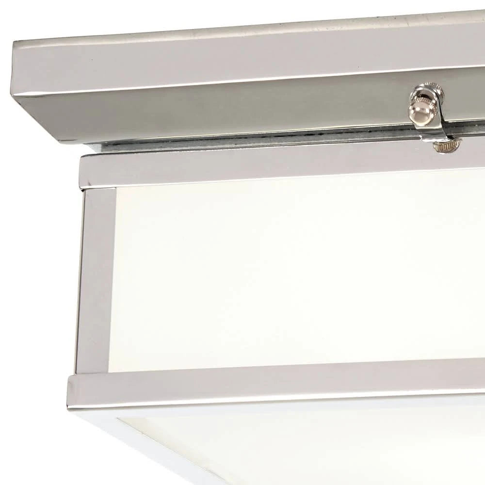 2 Light Chrome Flush Mount J11453