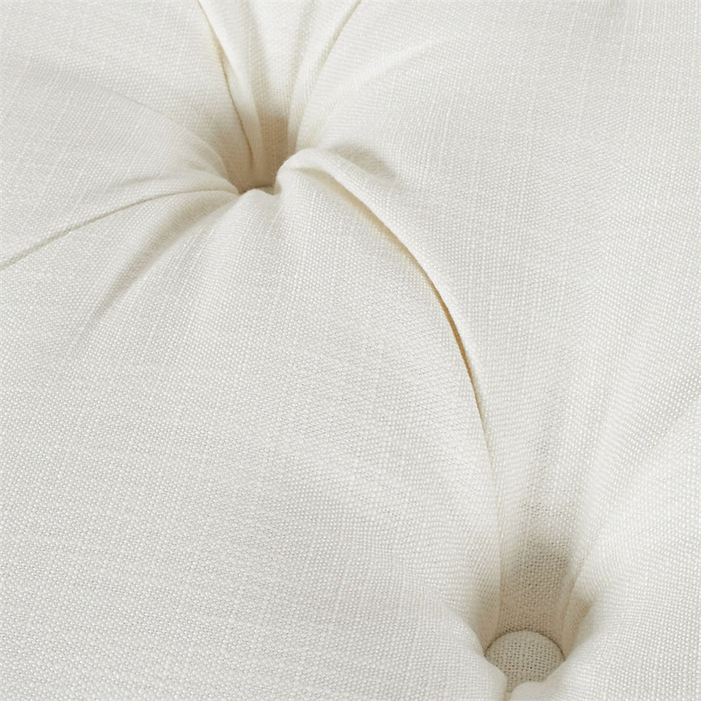 Antique White Hardwood Tufted Roll Arm Chaise Lounge O4761