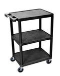 Black 3-Shelf Utility Cart K705