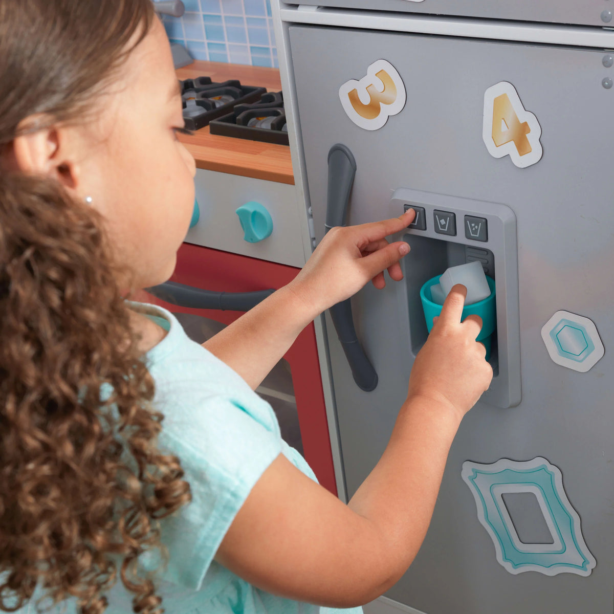 Gray and Pink Magnetic Play Kitchen B96238