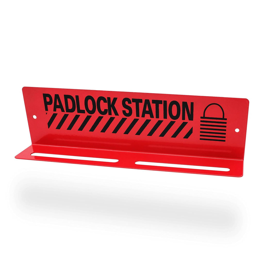 10 Padlocks Included Lockout Tagout Station with Carbon Steel Body D5988