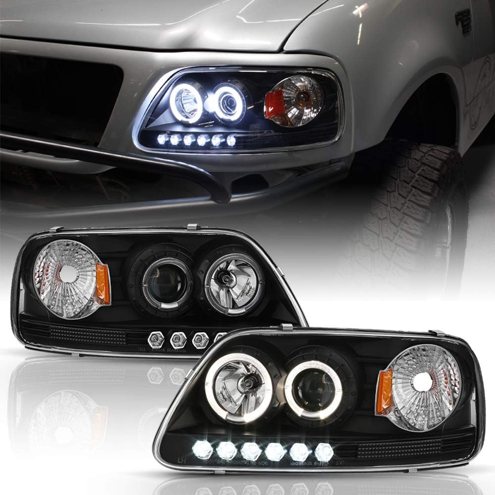 Black LED Projector Headlights Headlamps R577
