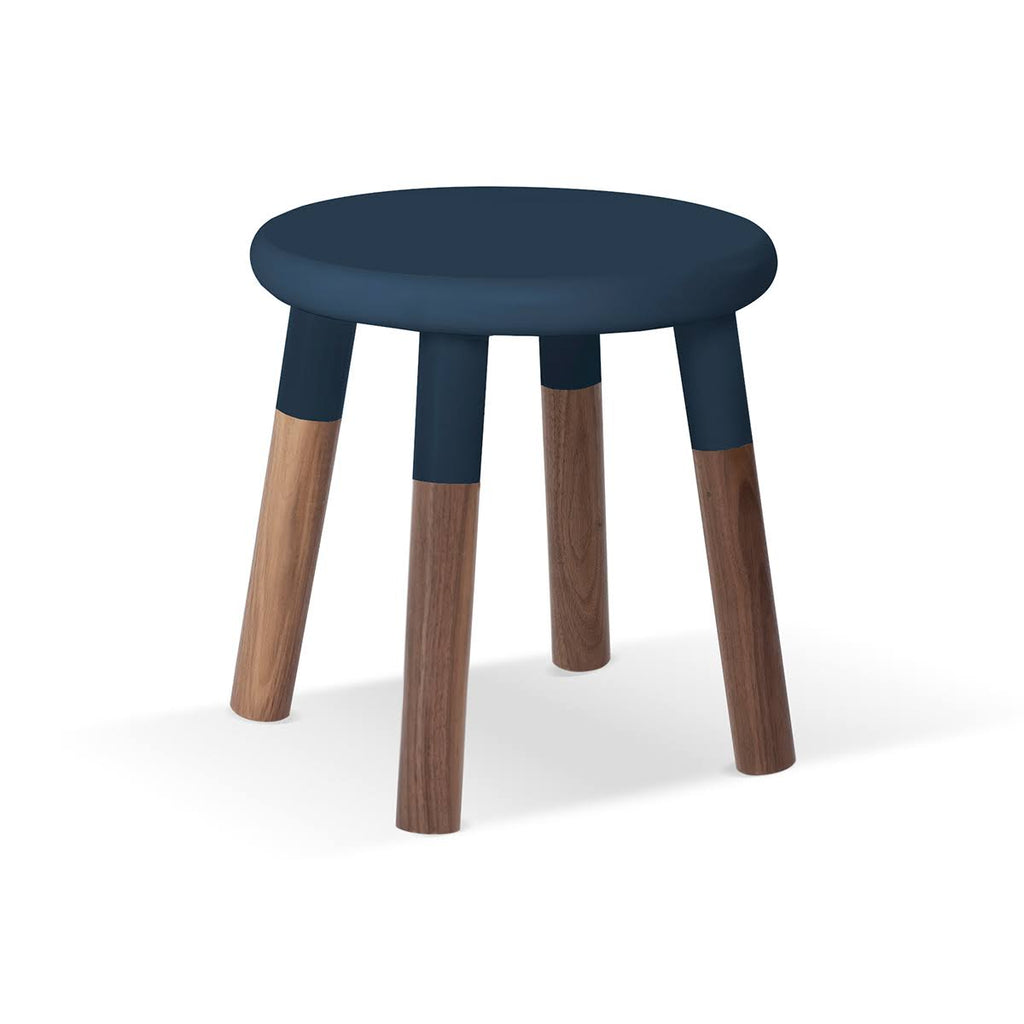 Kids Chair Set of 2 Walnut Deep Blue I80784