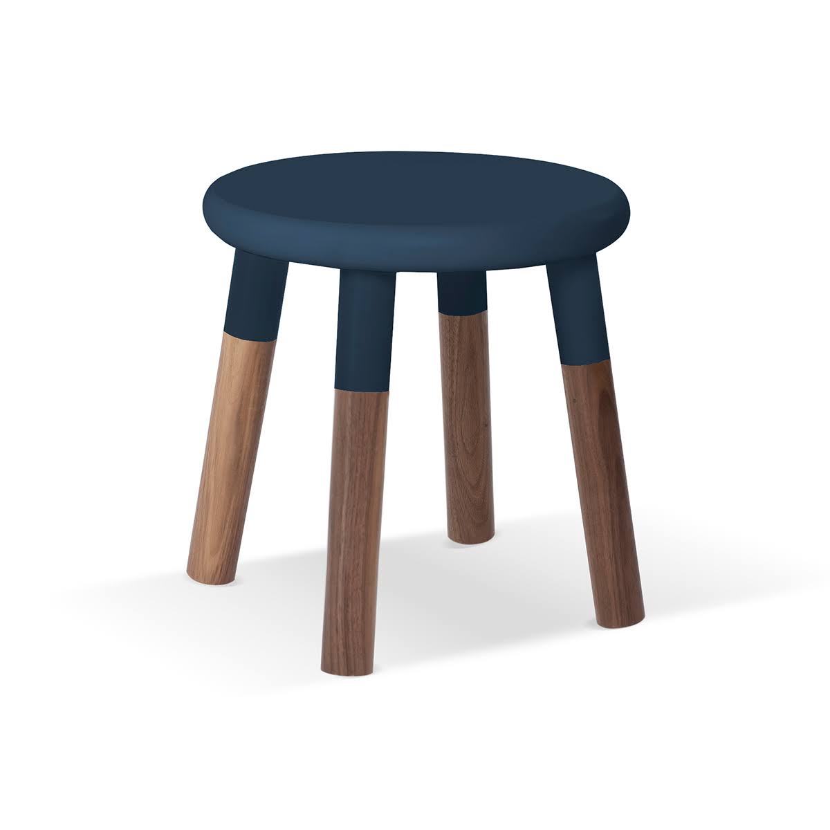 Kids Chair Set of 2 Walnut Deep Blue I80784