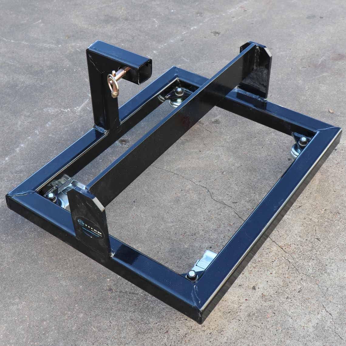 Black Rolling Suitcase Weight Cart with Receiver C11641