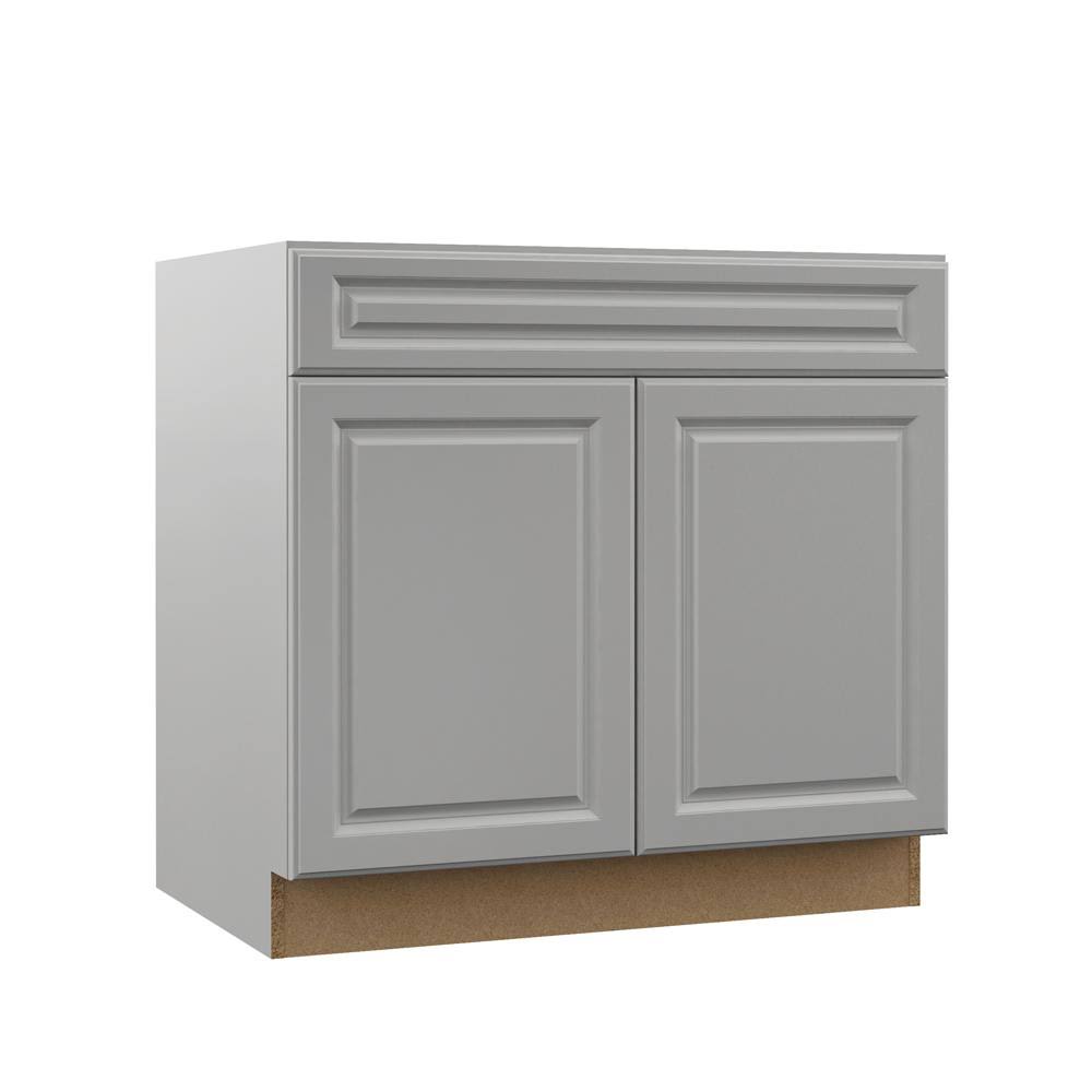 Assembled Sink Base Kitchen Cabinet in Heron Gray O611
