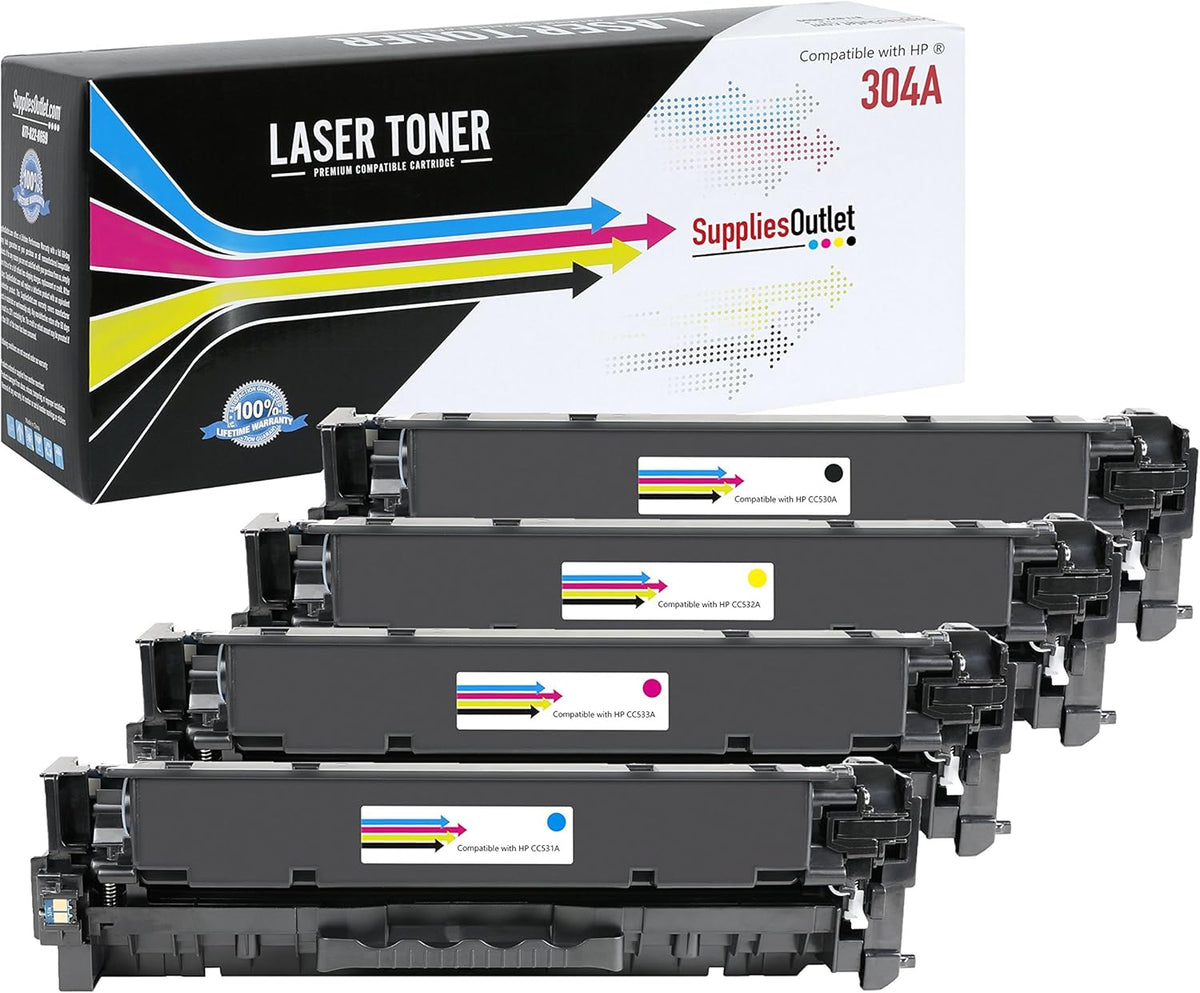 4-Pack Black Cyan Magenta Yellow Toner Cartridge I9006