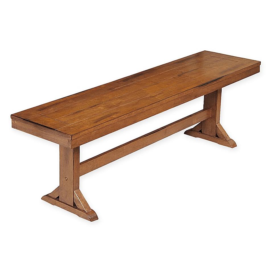 Antique Brown Solid Wood Dining Bench M606
