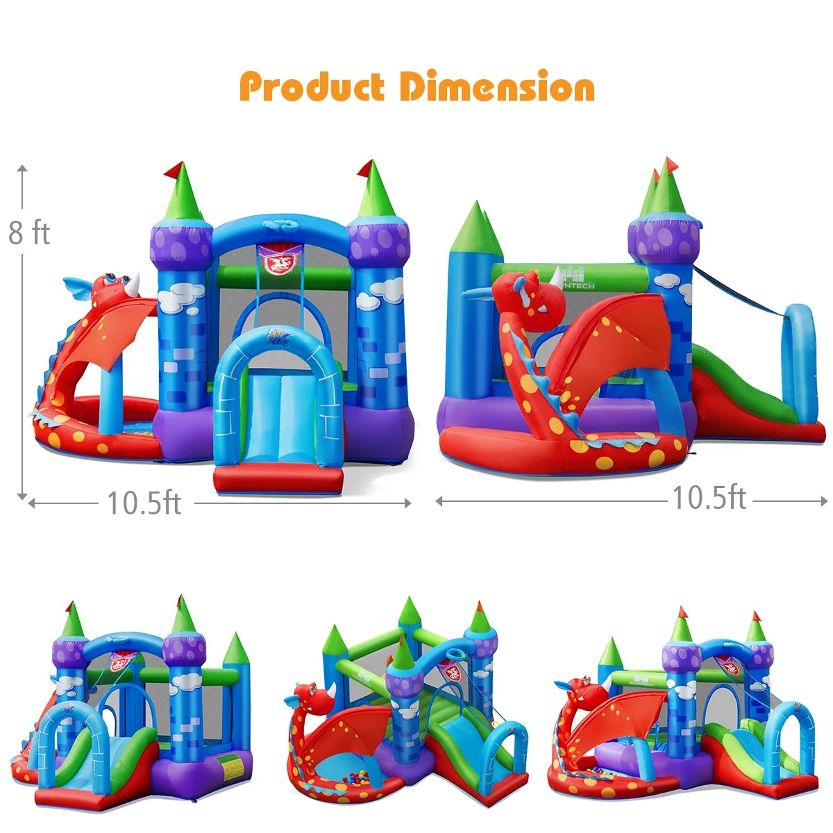 Dragon Inflatable Bounce House with Blower K63556