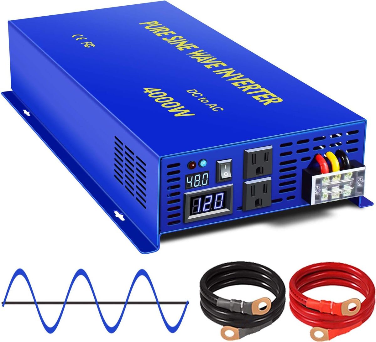 3500 Watt Pure Sine Wave Power Inverter 48V to 120V AC D3833