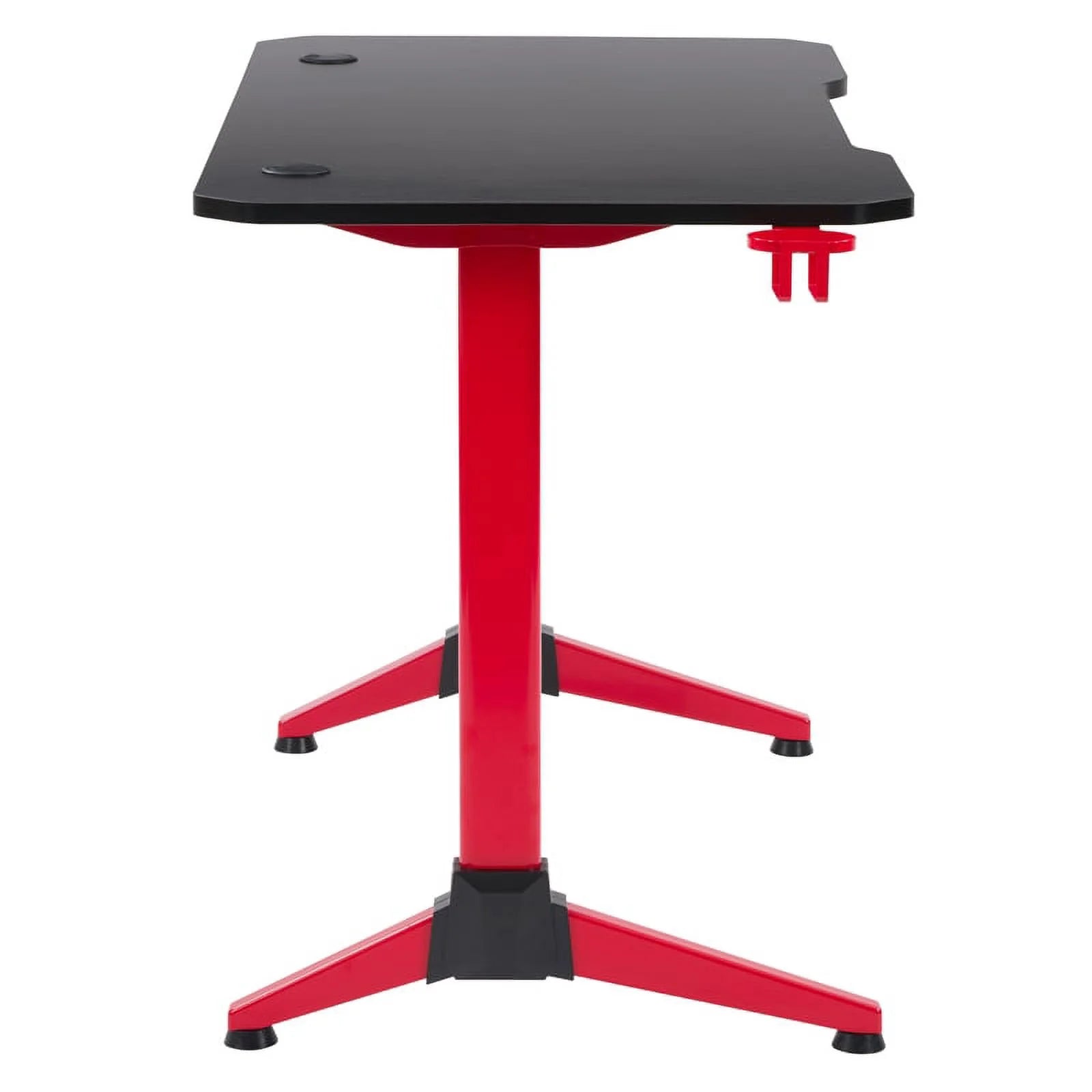 Black and Red Engineered Wood Gaming Desk J3304