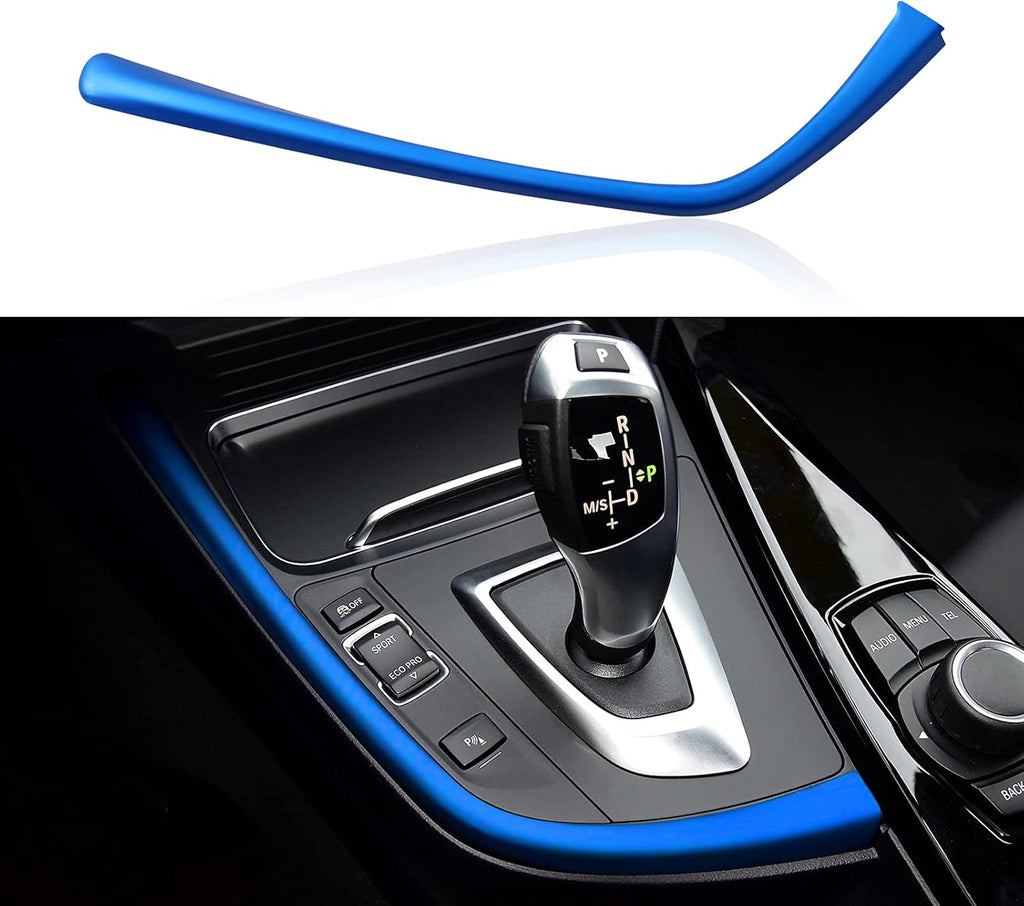 Blue ABS Car Sticker Decal Multimedia Panel Frame Trim Cover F956460
