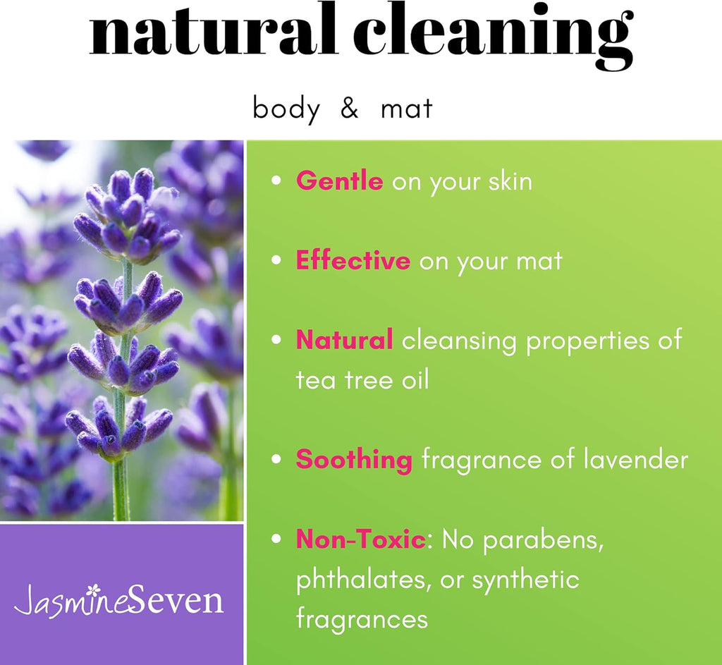 Yoga Wipes for Mat and Body, Case of 6, Natural Lavender and Tea Tree H42382
