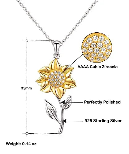 Sunflower Pendant Necklace I93213