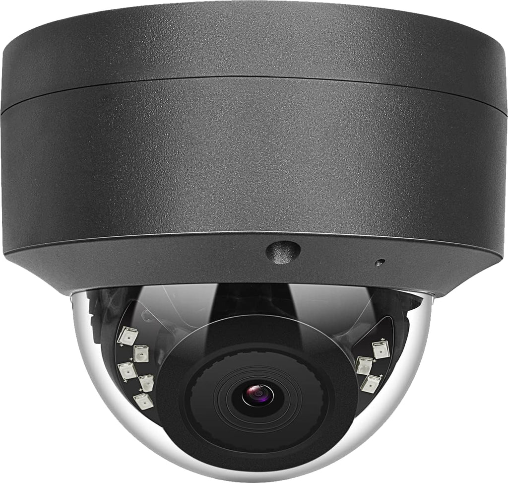 5MP Outdoor IP Dome Security Camera with Audio, 98ft Night Vision, 2.8mm Wide Angle W720785