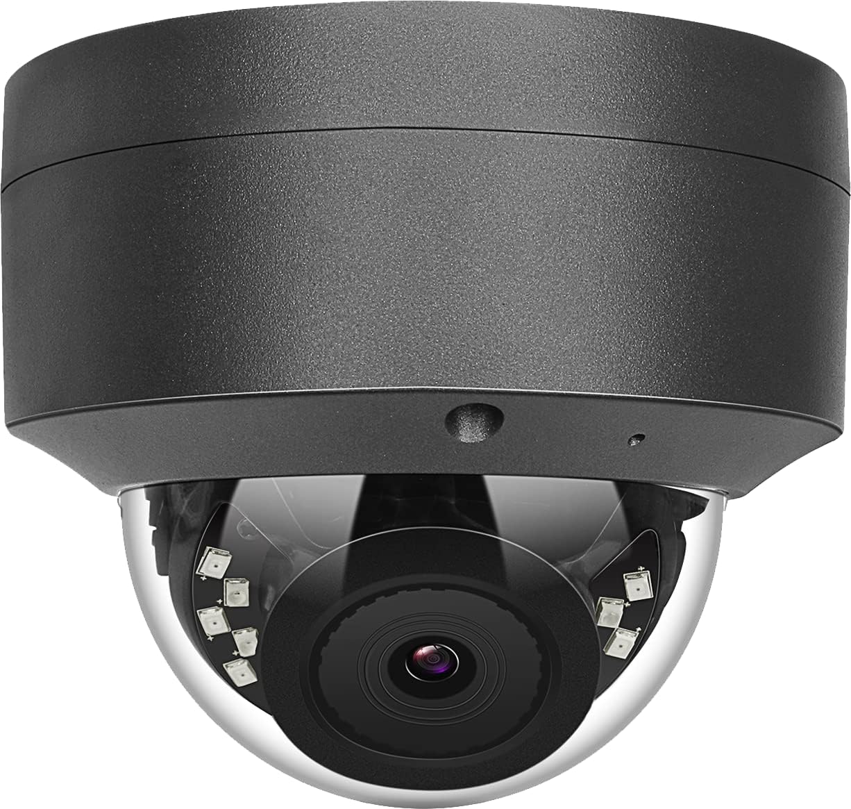 5MP Outdoor IP Dome Security Camera with Audio, 98ft Night Vision, 2.8mm Wide Angle W720785