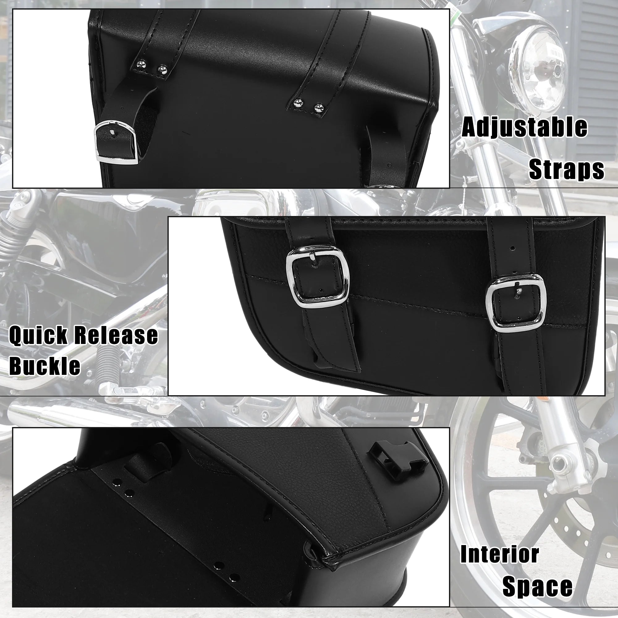 Motorbike Saddlebag Side Tool Bag Black D932168