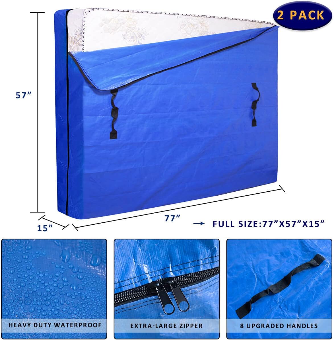 Queen Size Heavy Duty Reusable Mattress Storage Bag X16236