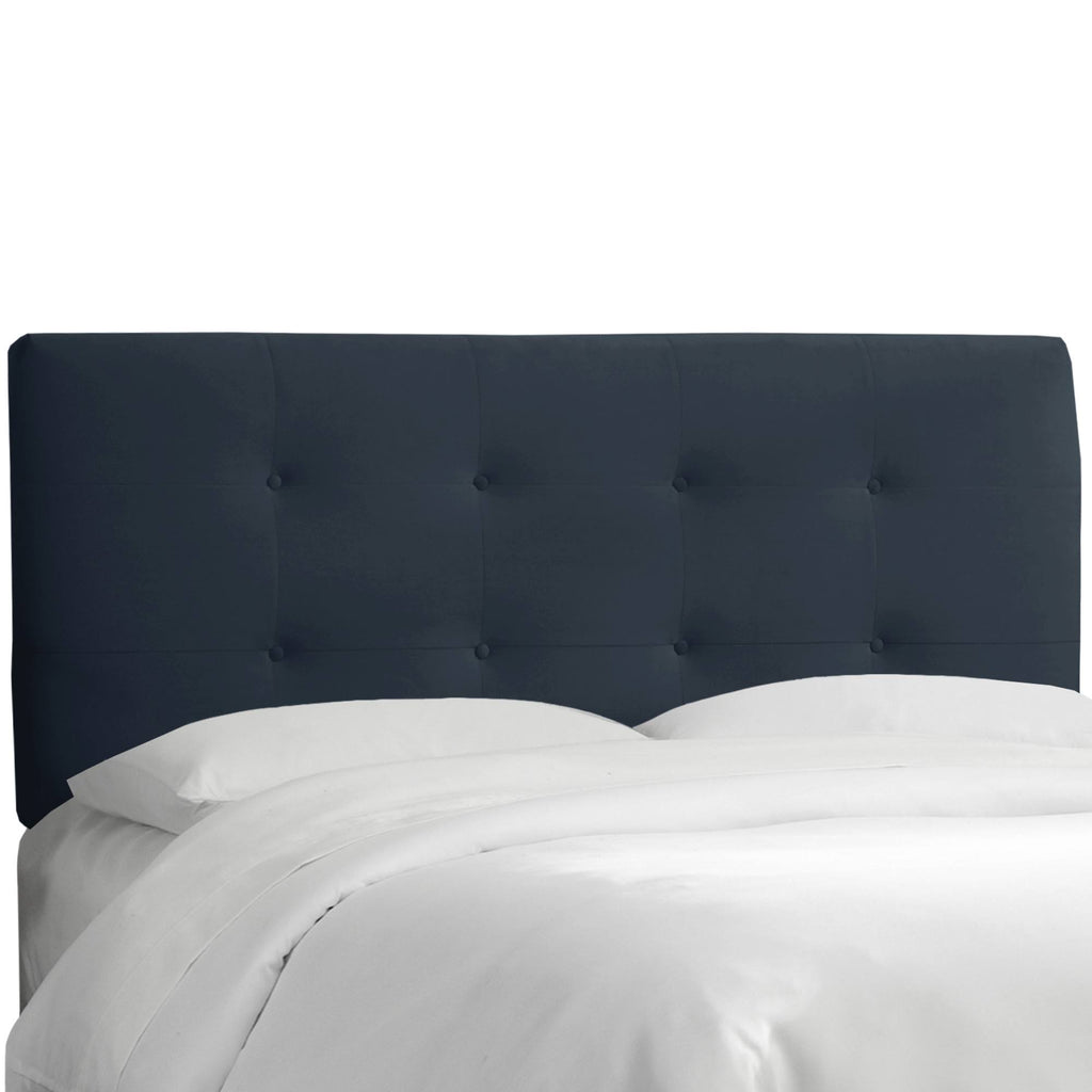 Navy Velvet Headboard Q2499