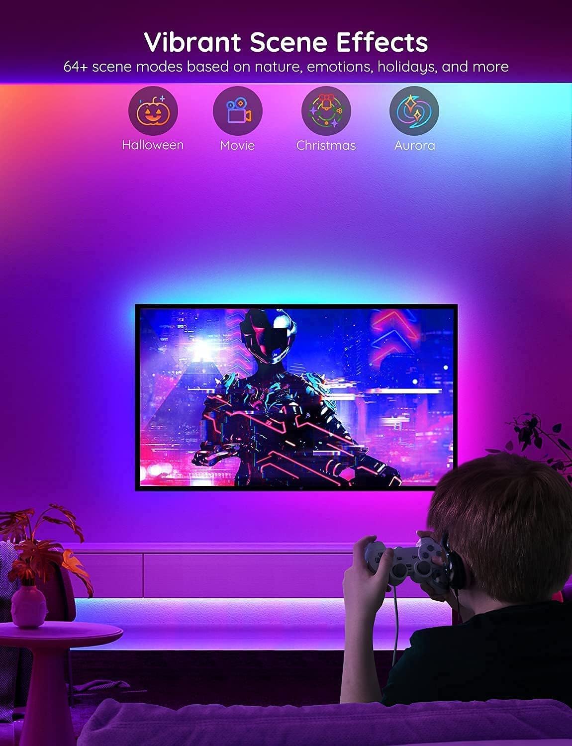65.6ft RGBIC Smart WiFi LED Light Strip Pack of 2 Z741541