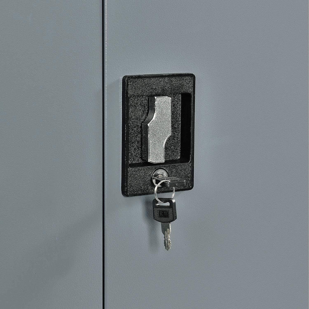 Steel Storage Cabinet, 36W x 18D x 72H, Gray P873737