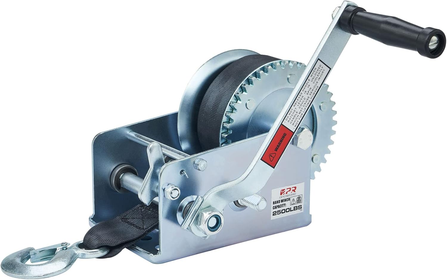 2500lbs Hand Winch with 32ft Steel Cable, Pack of 2 E234688