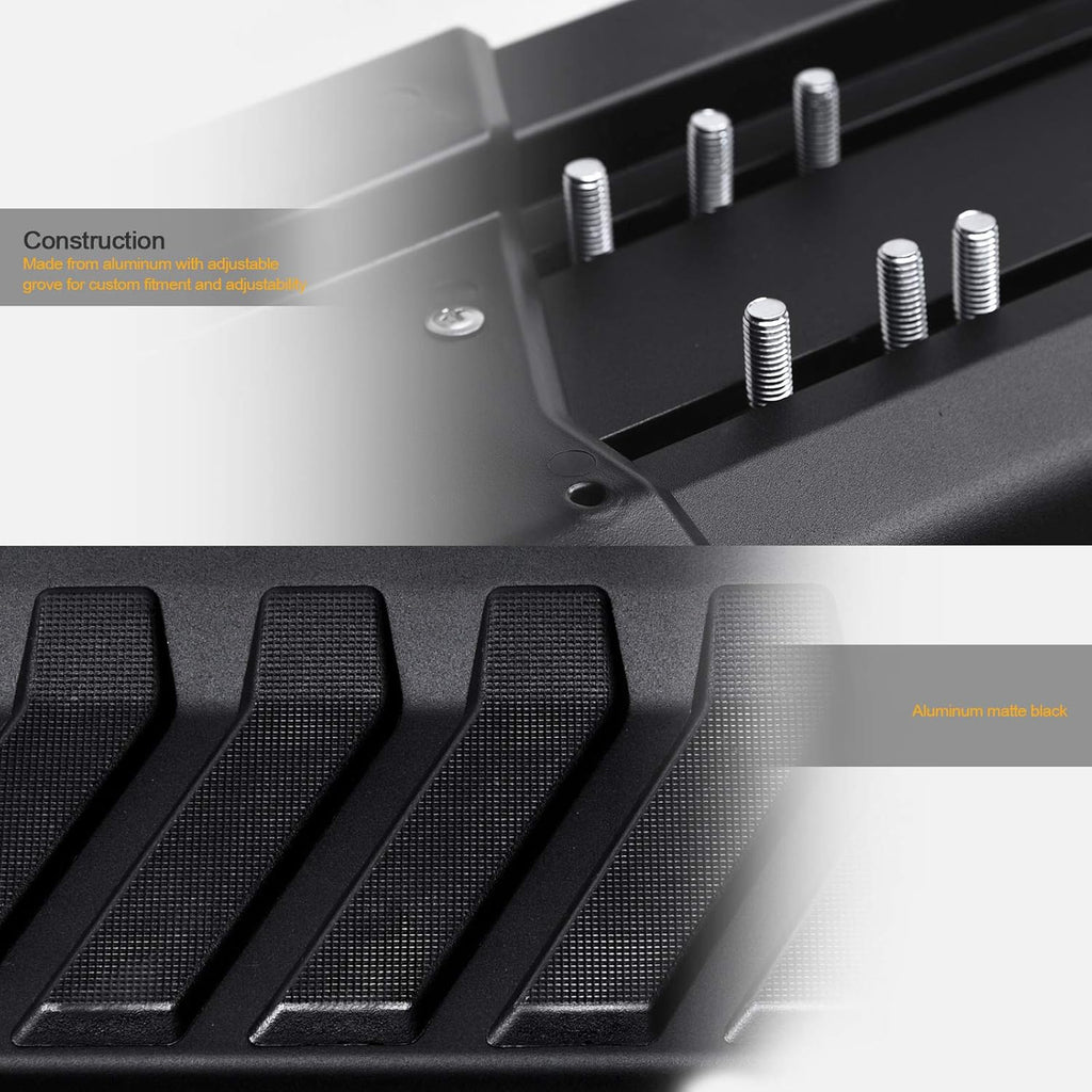 Matte Black Aluminum Running Boards Z175
