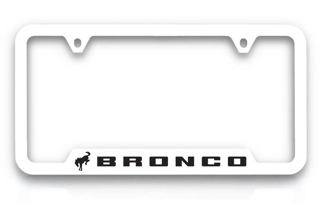 White Plastic License Plate Frame W559236