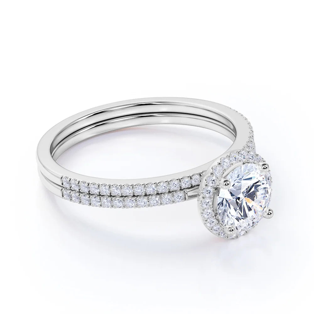 10k White Gold Bridal Wedding Ring Set G411257