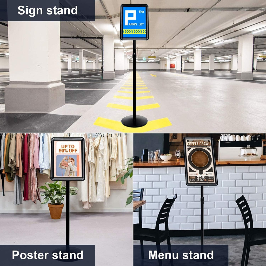 Black Pedestal Poster Stand, Pack of 2 O334956