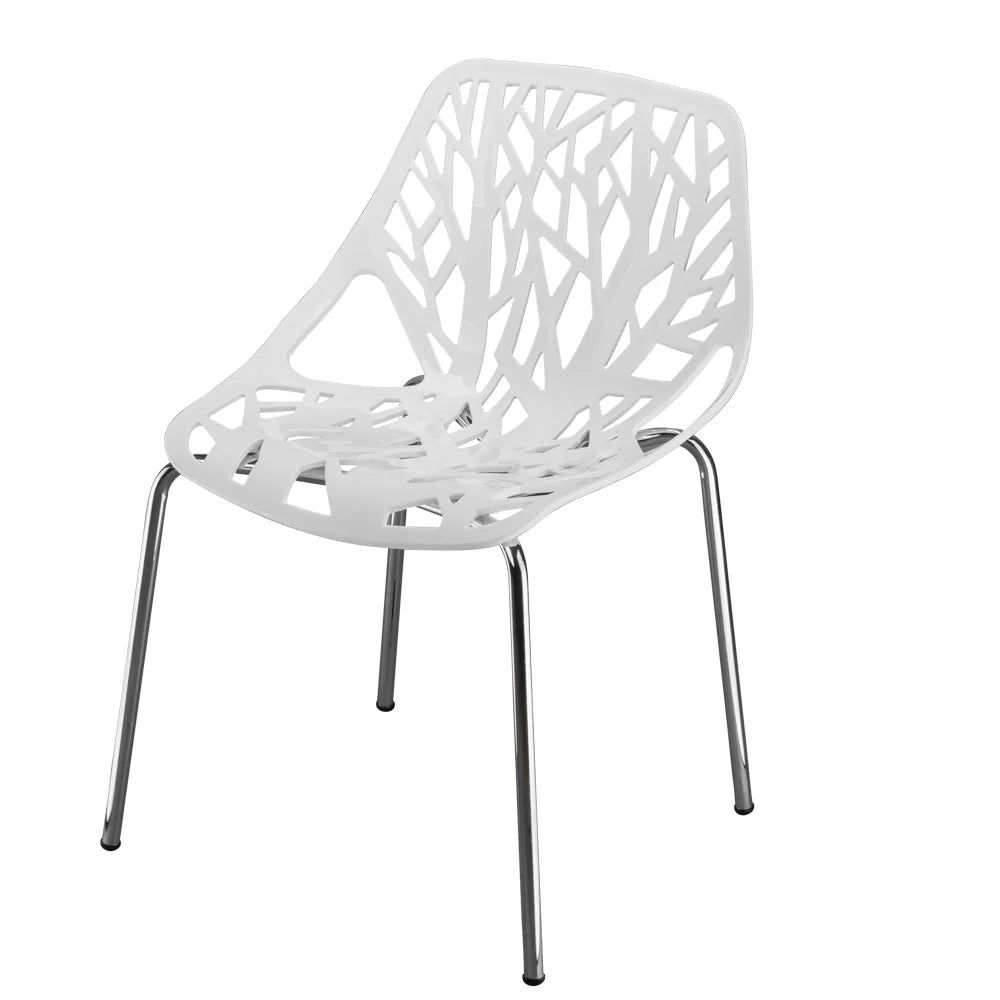 4 PCS Plastic Side Chair Armless Dining Chairs C7263