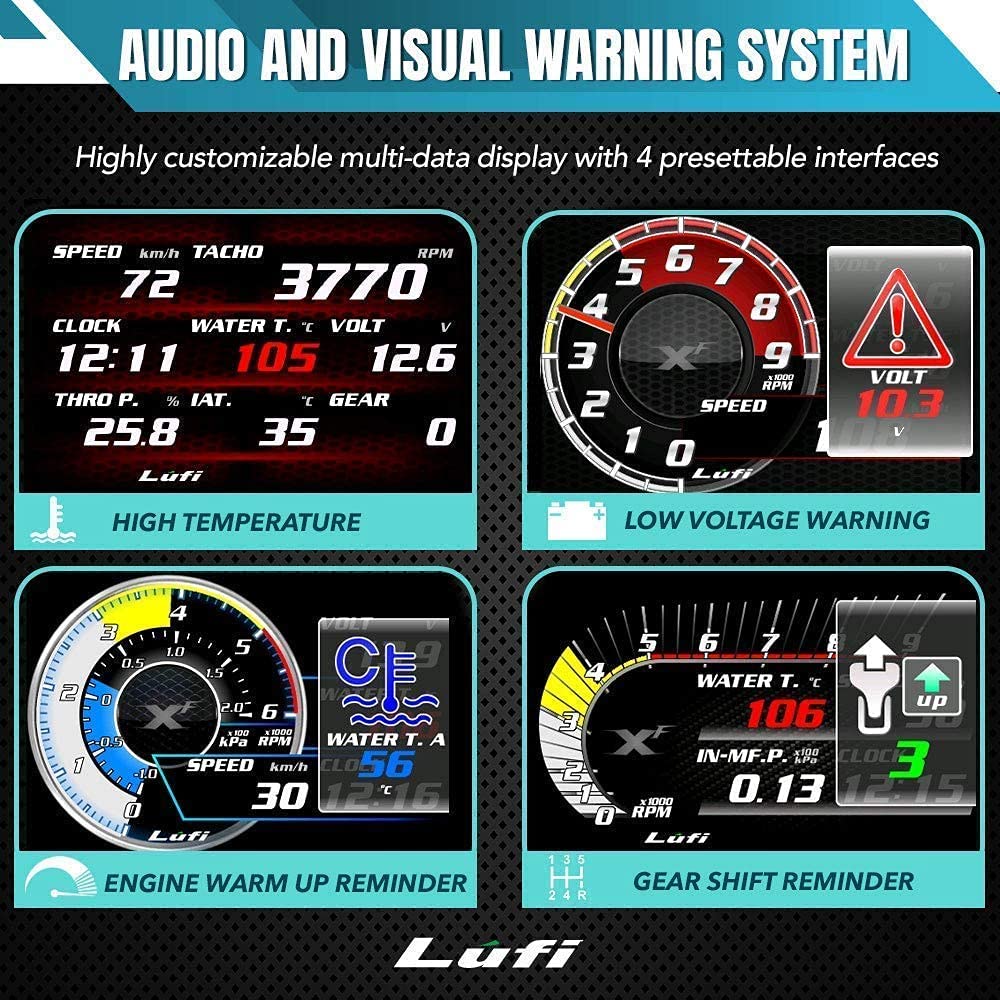OBD2 Gauge Display Head Up Display X1962