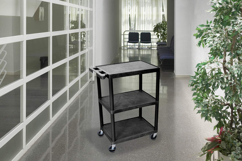 Black 3-Shelf Utility Cart K705