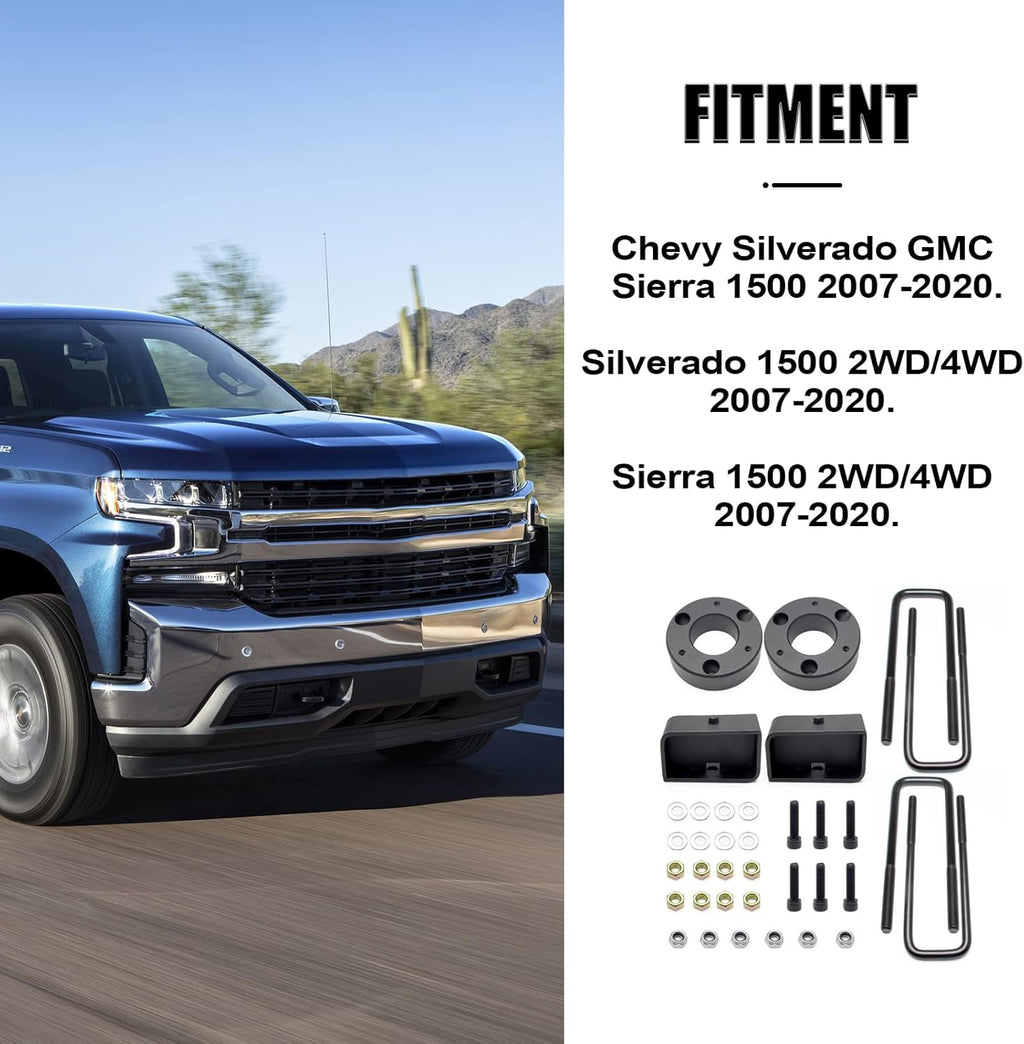 3 Inch Front and 2 Inch Rear Leveling Lift Kit for Chevrolet Silverado 1500 Q447
