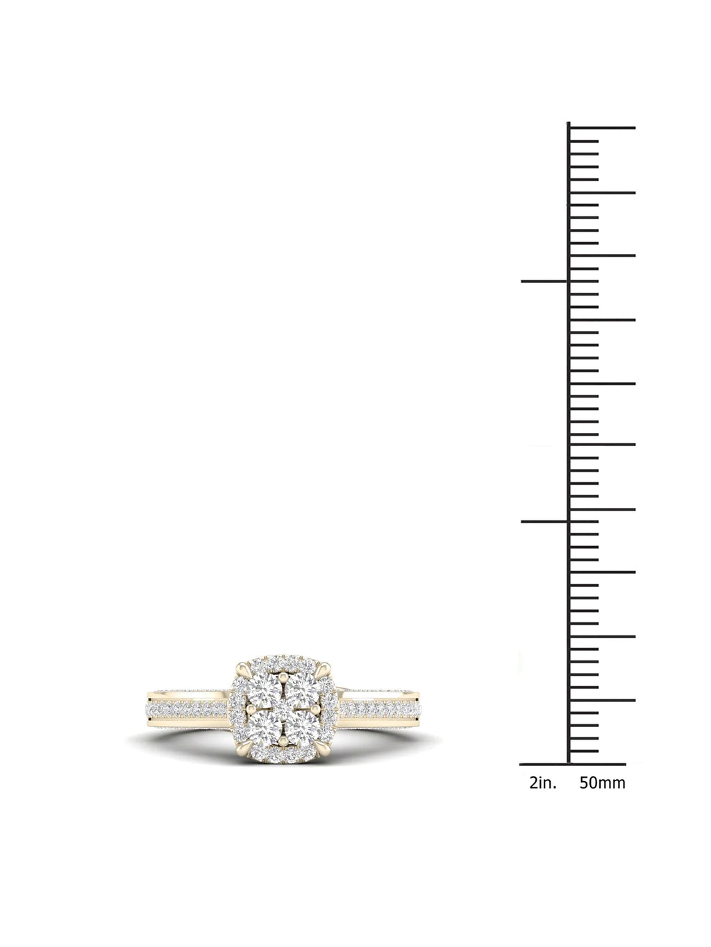 Diamond Cluster Halo Engagement Ring Z39797