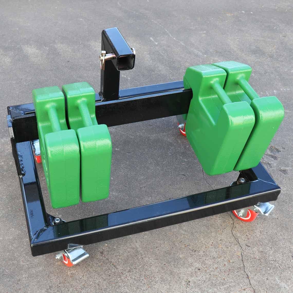 Black Rolling Suitcase Weight Cart with Receiver C11641